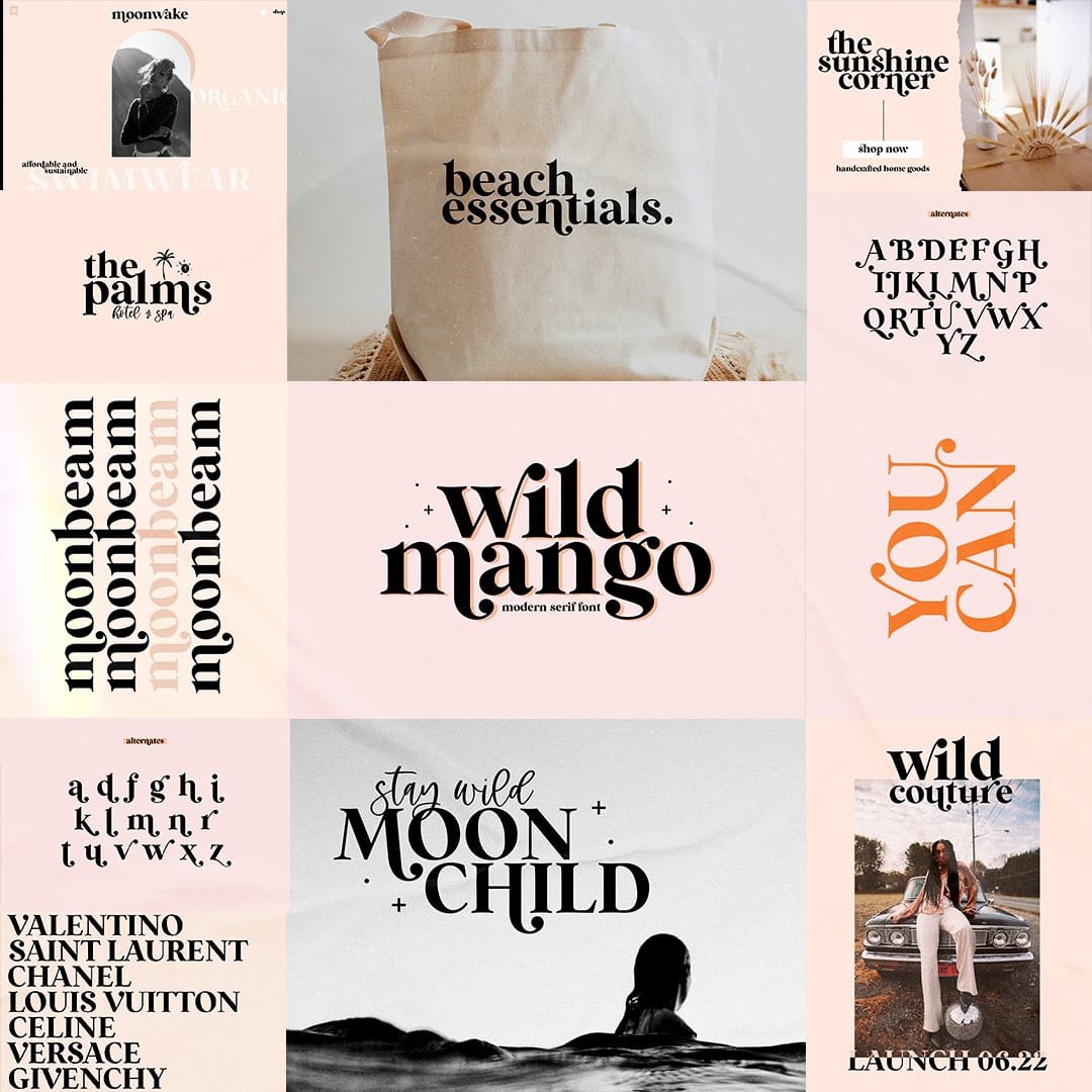 Wild Mango web font mockup