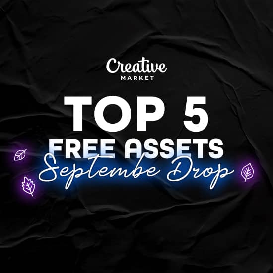 Creative Market Top 5 Free Assets September