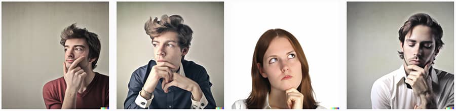 stock photos of people thinking