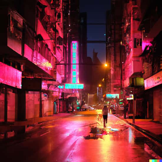 cyberpunk neon city