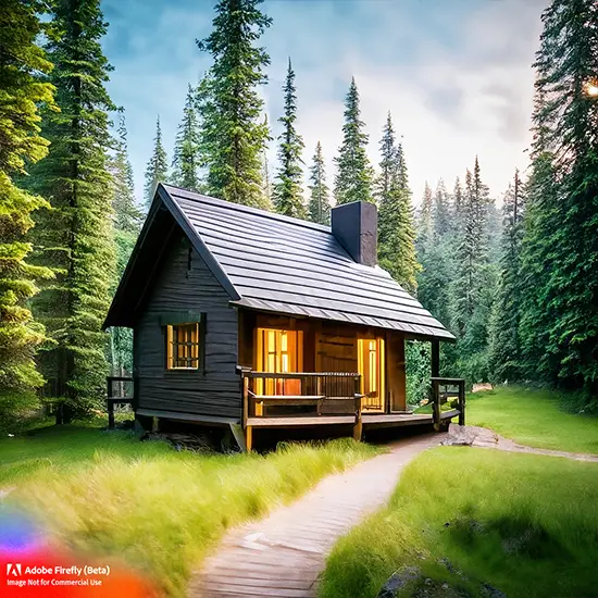 ai generated photo of a cabin in the woods