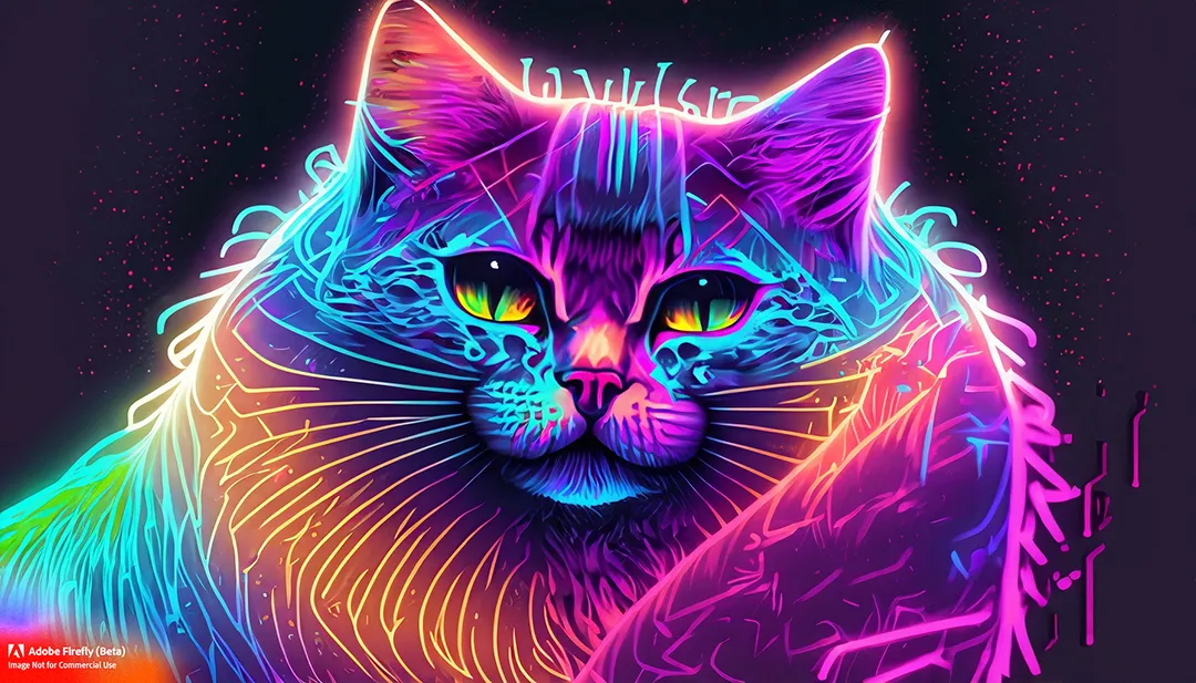 synthwave cat Fireflye
