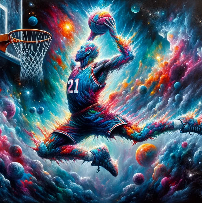 Dall-e 3 image of a basketball