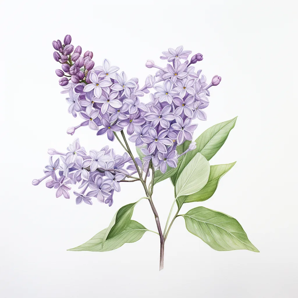 Midjourney generated illustration of a lilac