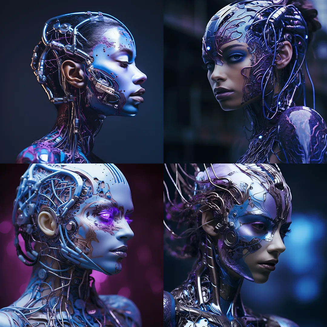 Midjourney generated cyborgs - photo