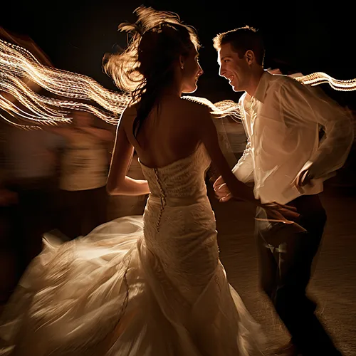 Bride and Groom at their wedding, generated in Midjourney