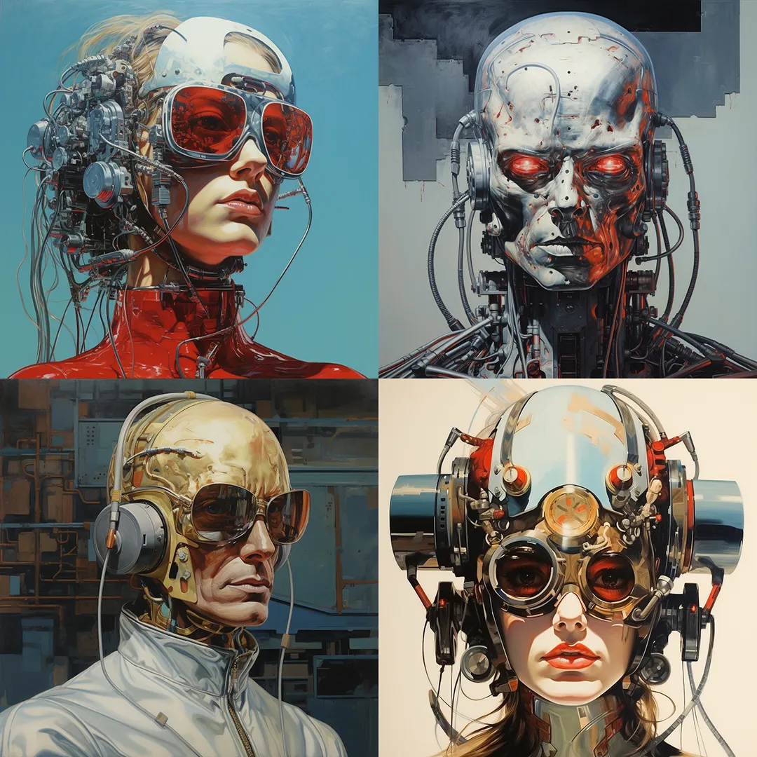 Midjourney generated cyborgs - 1960s