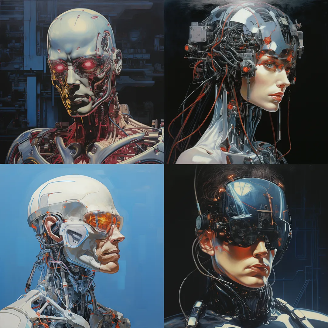 Midjourney generated cyborgs - 1980s
