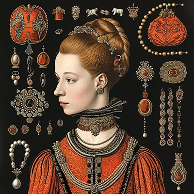 16th--accessories--tbarbs._a_fashion_illustration_of_a_fashionable_woman_with_acce_402b9510-9322-4c65-a751-f0133f19de04 copy fashion illustration of a woman wearing accessories generated in Midjourney