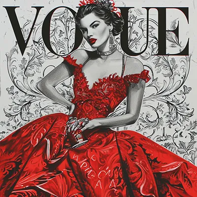 vogue--dress--tbarbs._a_fashion_illustration_of_a_woman_in_a_dress_on_the_cov_3fc87c9c-333f-4974-bfcc-fa1014dac00d copy fashion illustrations of a woman wearing a dress generated in Midjourney