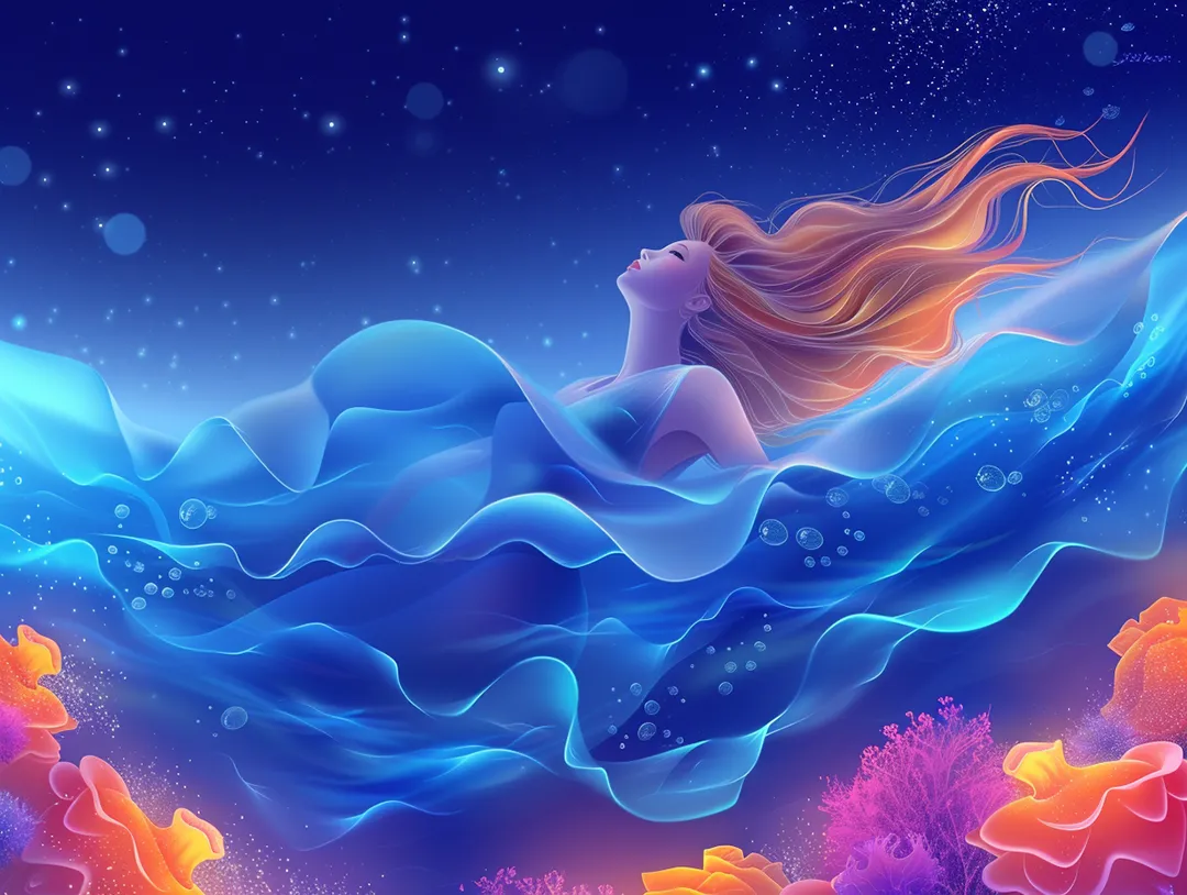 Mermaid generated in Midjourney