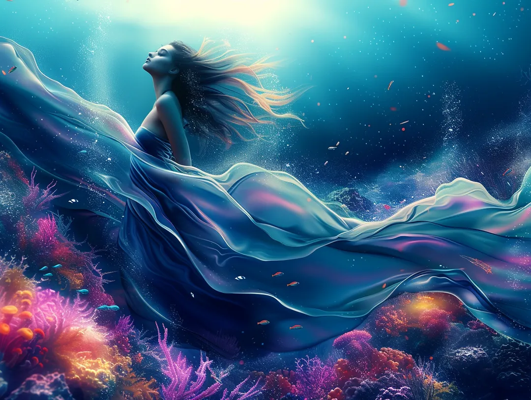 Mermaid generated in Midjourney