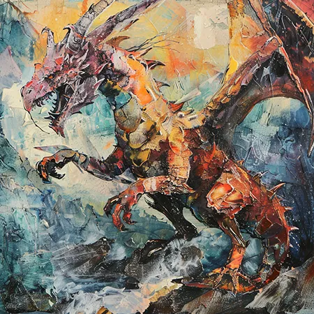 mixed-dragon--tbarbs._A_dragon_in_a_fantasy_video_game_in_the_style_of_mixed__2365b6d5-efd3-413f-a8eb-53de28feafba copy dragon in a video game, generated by Midjourney