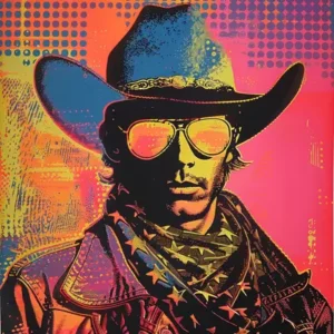 An image of a cowboy generated in Midjourney