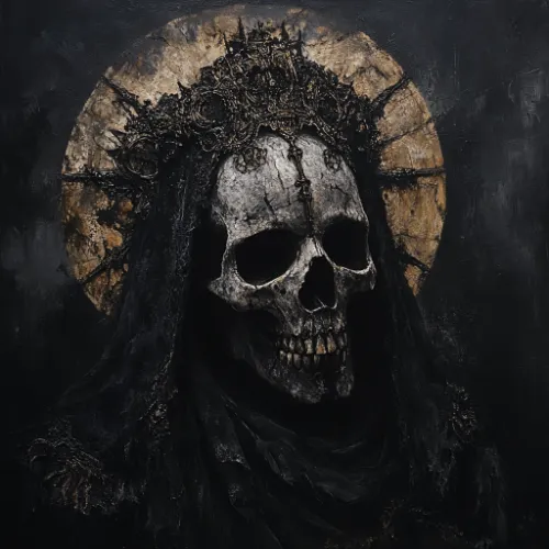 Midjourney AI generated image of the personification of death