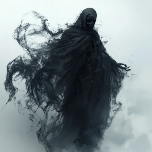 Midjourney AI generated image of the personification of death