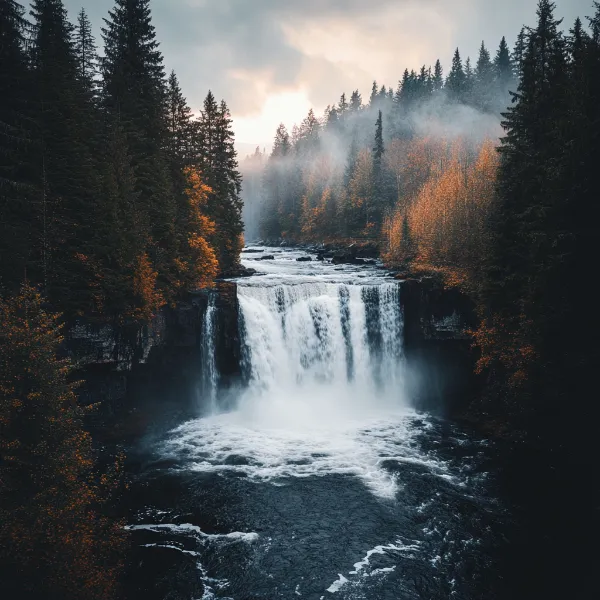 a photo of a waterfall, generated by Midjourney