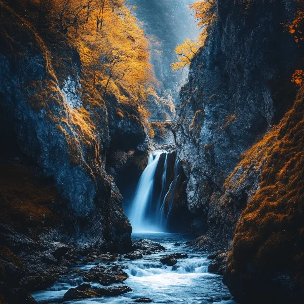 a photo of a waterfall, generated by Midjourney