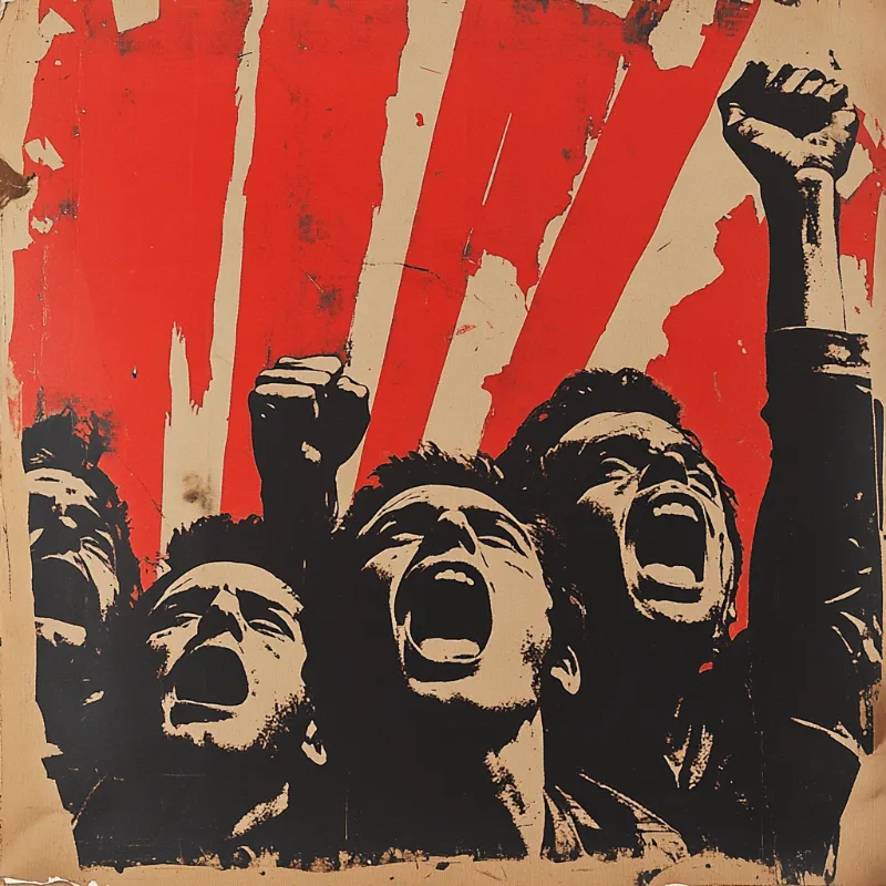 a protest poster generated in Midjourney