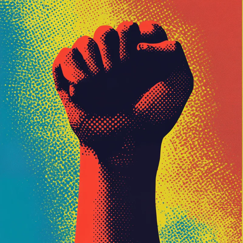 a protest poster generated in Midjourney