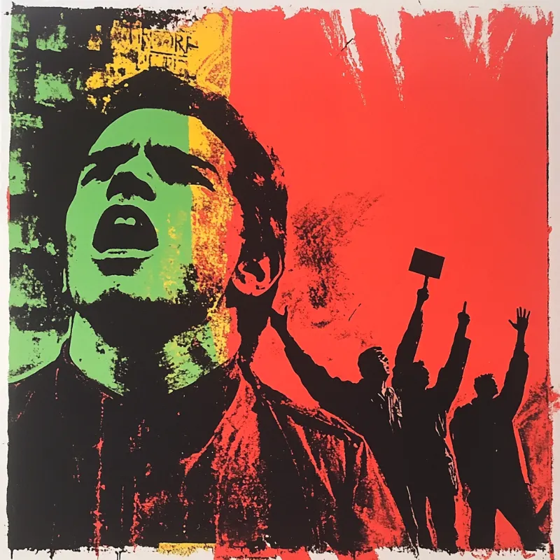a protest poster generated in Midjourney