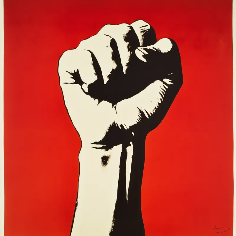 a protest poster generated in Midjourney